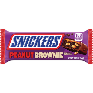 Snickers Peanut Brownie Squares