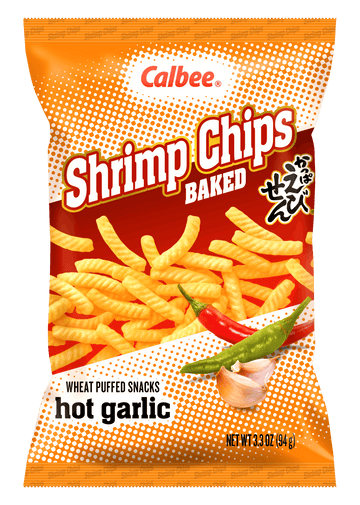 Calbee Shrimp Chips Baked Hot Garlic