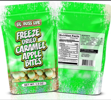 Freeze dried caramel apple bites