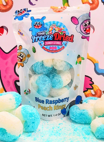 The freeze dried blue raspberry peach rings