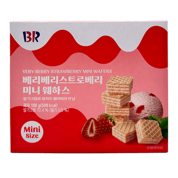 Baskin Robbins Very Berry Strawberry Mini Wafers.