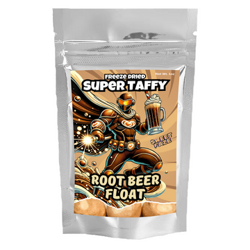 Freeze dried root beer float