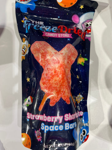 Freeze dried strawberry shortcake space bars
