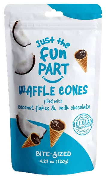 Fun Part Waffle Cones Cocunut Flakes & Milk Chocolate
