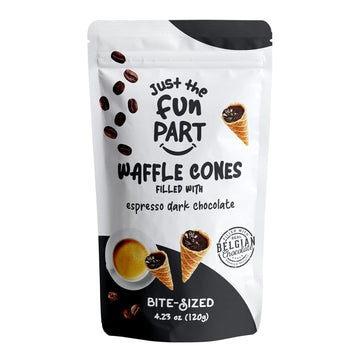 Fun Part Waffle Cones Filled with Espresso Dark Chocolate