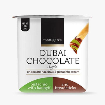 Mattigan's Dubai Chocolate Style Breadstick Dipper Cup Chocolate Hazelnut & Pistachio Cream W/ Kataifi