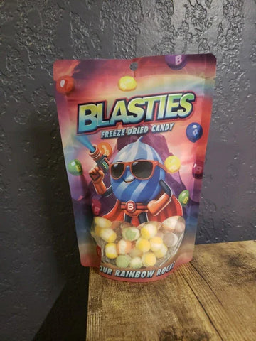 Blasties Sour Rainbow Rocks Freeze Dried Candy
