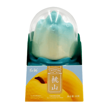 Milk flavored yellow peach ice cream