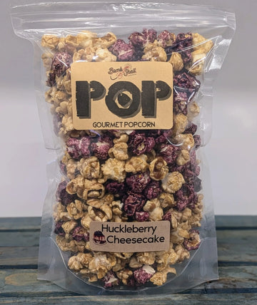 POP huckleberry cheesecake popcorn
