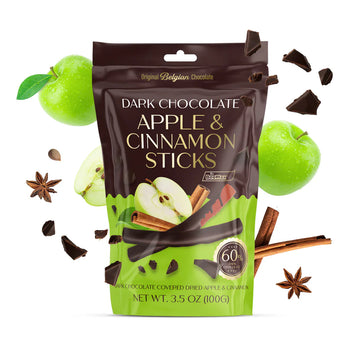 Dark chocolate apple cinnamon sticks