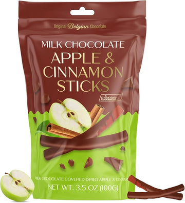 Milk chocolate apple and cinnamon sticks