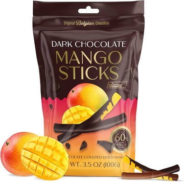 Dark chocolate mango sticks
