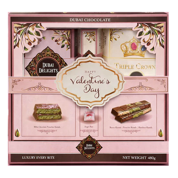 Dubai chocolate delights happy Valentine’s Day 3 pack