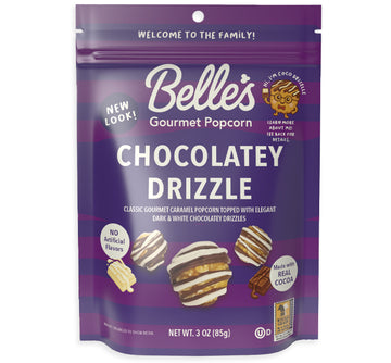 Belles gourmet popcorn dark and white chocolate