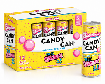 Bubblicious candy can sparkling drink