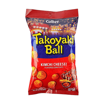 Calbee Takoyaki kimchi cheese corn puffs