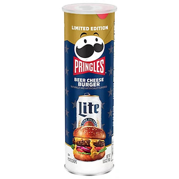Beer cheese Pringle burger