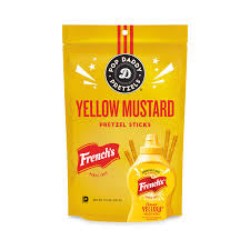 Pop daddy yellow mustard pretzel sticks