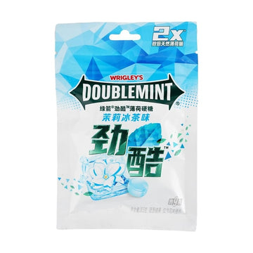 Wingleys hard mint Jasmine ice tea flavor