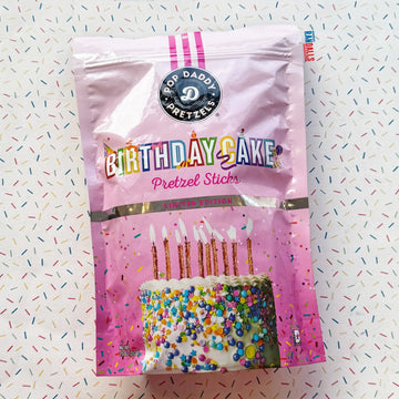 Pop Daddy Birthday Cake Pretzel Sticks
