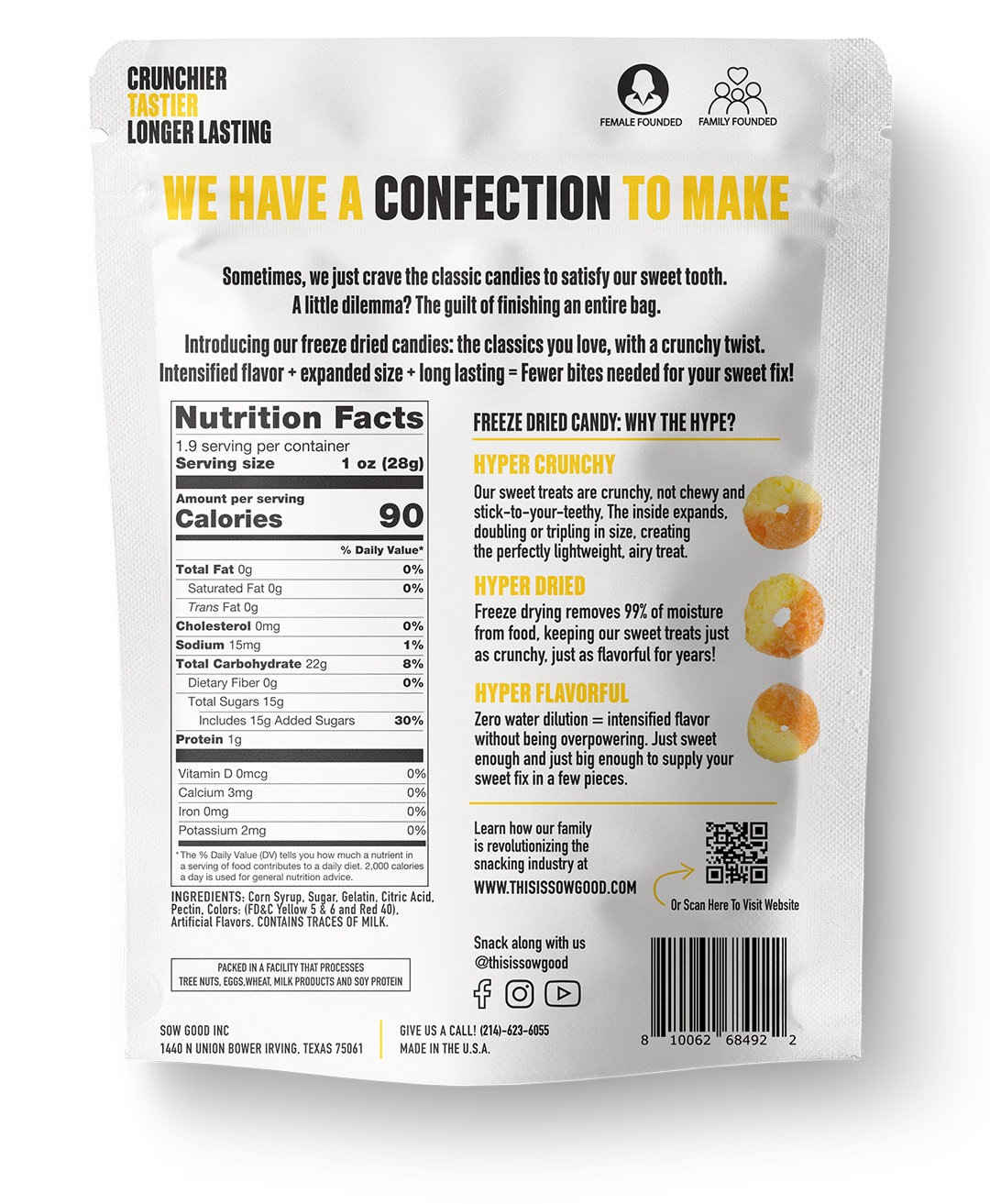 Sow Good Freeze Dried Peach Perfect